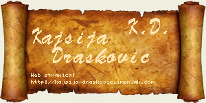 Kajsija Drašković vizit kartica